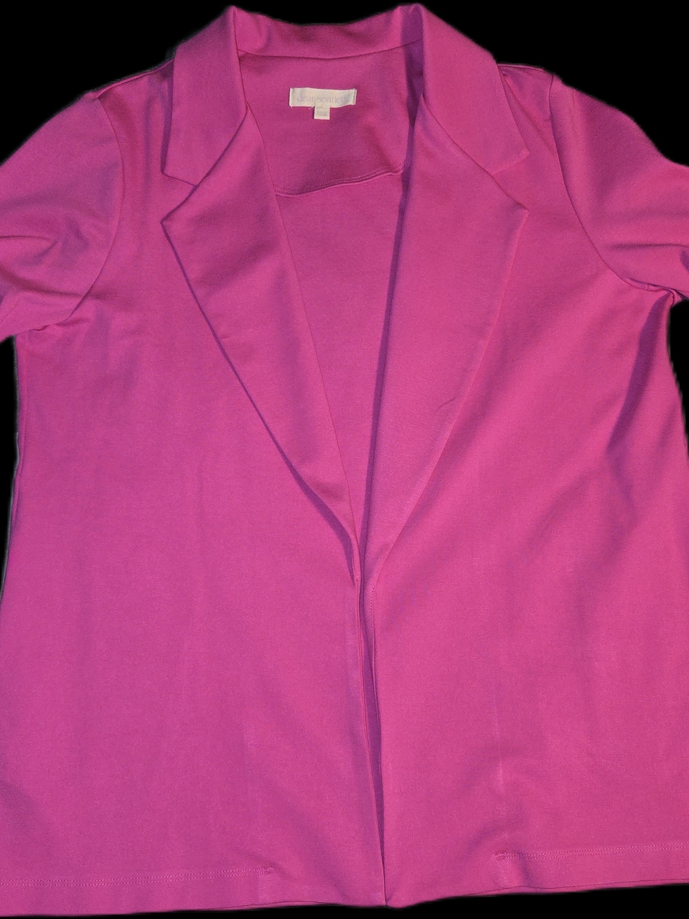 Dear Scarlett Hot Pink Women's 3/4 Sleeve Magic Blazer Jacket - Open Front Sz XL - Picture 7 of 7